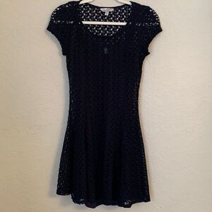SPEECKLESS Dark Blue Crochet Type Dress Size S